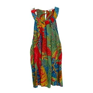 Christian Siriano Tropical 2pc Set Halter Top M Wide Leg Pants S